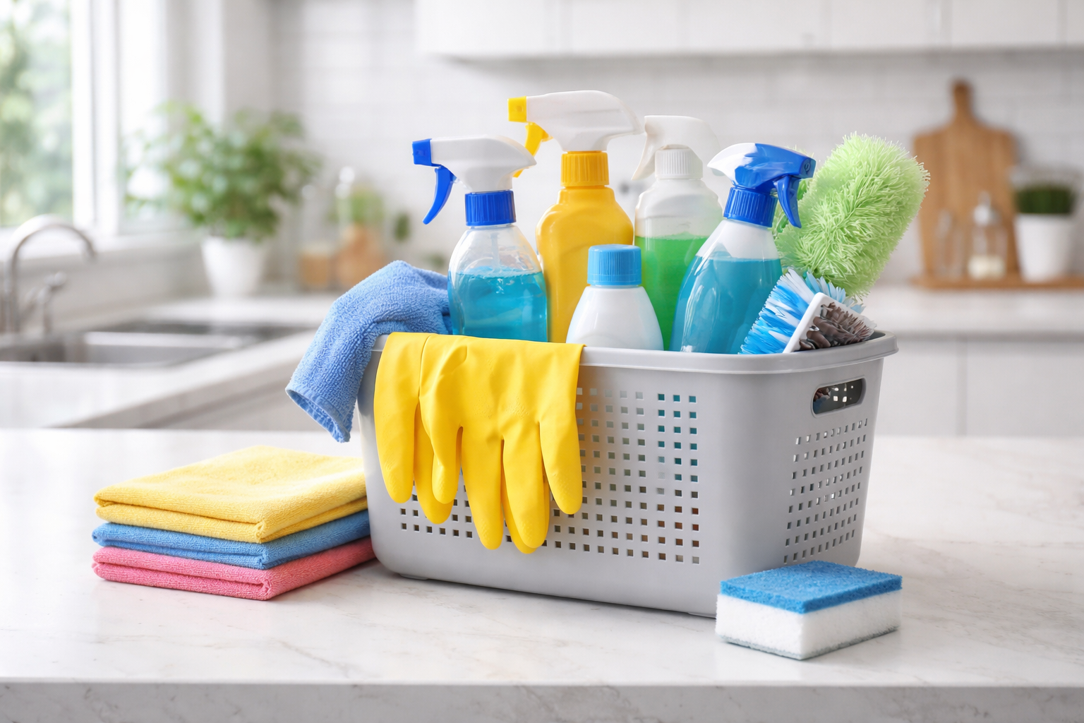 Oturma odasında toparlama ve yüzey temizliği — düzen ve silme